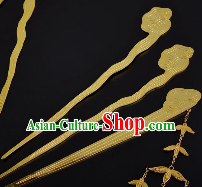 China Traditional Tang Dynasty Hair Sticks Handmade Palace Hair Jewelry Ancient Empress Hairpins Complete Set
