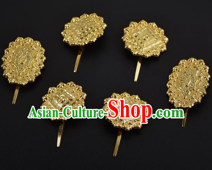 China Handmade Palace Hair Jewelry Ancient Empress Hairpins Traditional Tang Dynasty Hair Sticks Complete Set