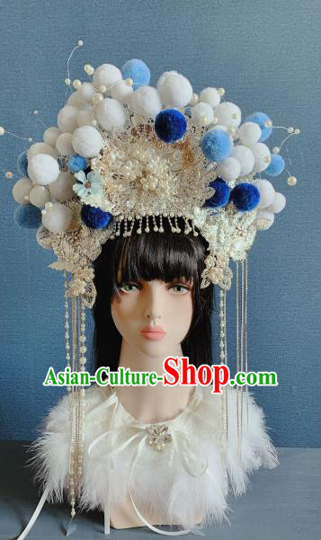 Handmade Chinese Stage Performance Headdress Traditional Wedding Hair Accessories Bride Phoenix Coronet
