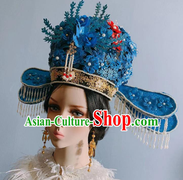 China Ancient Court Queen Wedding Phoenix Coronet Traditional Ming Dynasty Empress Headwear