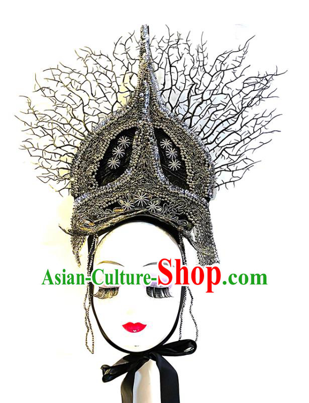 Handmade Cosplay Headwear Stage Show Royal Crown Baroque Queen Hair Accessories