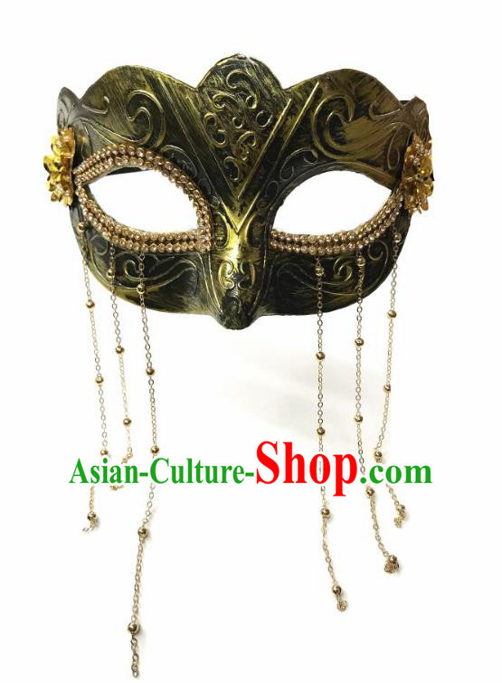 Top Halloween Cosplay Mask Fancy Ball Stage Performance Tassel Face Accessories
