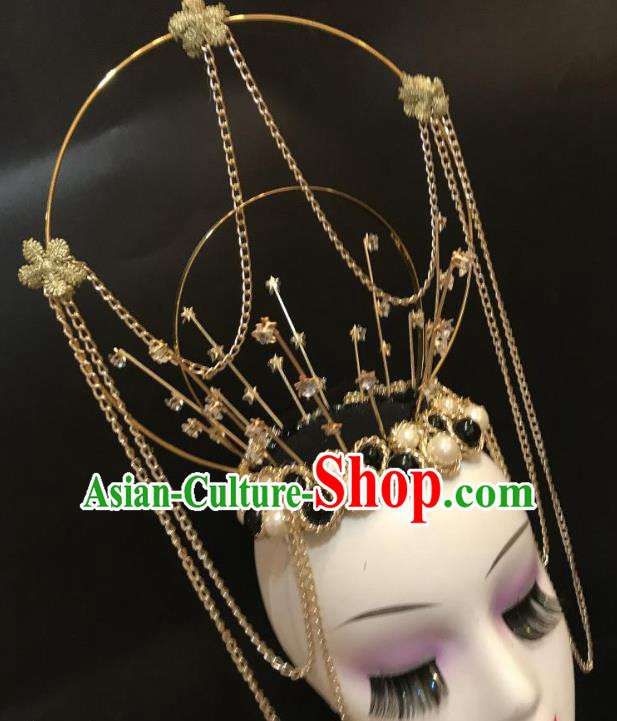 Handmade Stage Show Hair Clasp Halloween Hair Accessories Cosplay Gothic Queen Royal Crown