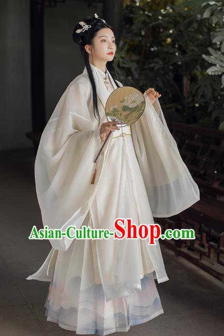 China Ming Dynasty Noble Princess Hanfu Dress Traditional Ancient Royal Infanta Historical Clothing Complete Set