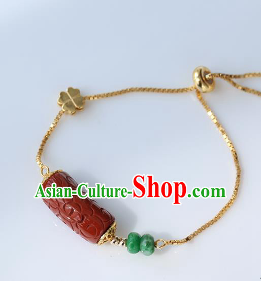 China Handmade Jewelry Accessories Traditional Golden Bracelet National Bangle