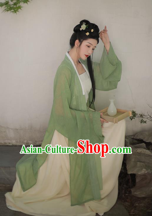 Ancient China Village Girl Historical Clothing Traditional Song Dynasty Country Woman Hanfu Dress Costume