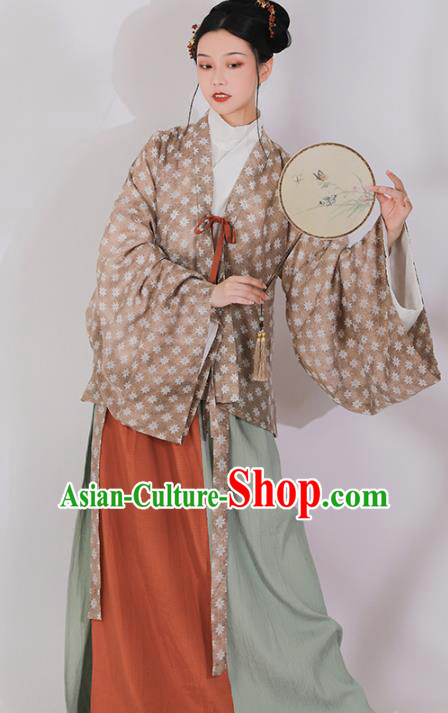 Ancient China Southern and Northern Dynasties Historical Costumes Traditional Jin Dynasty Court Woman Hanfu Clothing