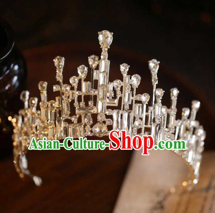 Top Grade Princess Crystal Royal Crown Halloween Hair Accessories Jewelry Wedding Ornaments