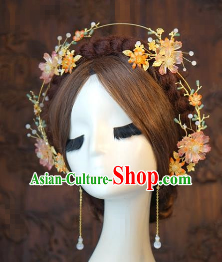 China Traditional Wedding Hair Accessories Ancient Bride Hair Sticks and Earrings