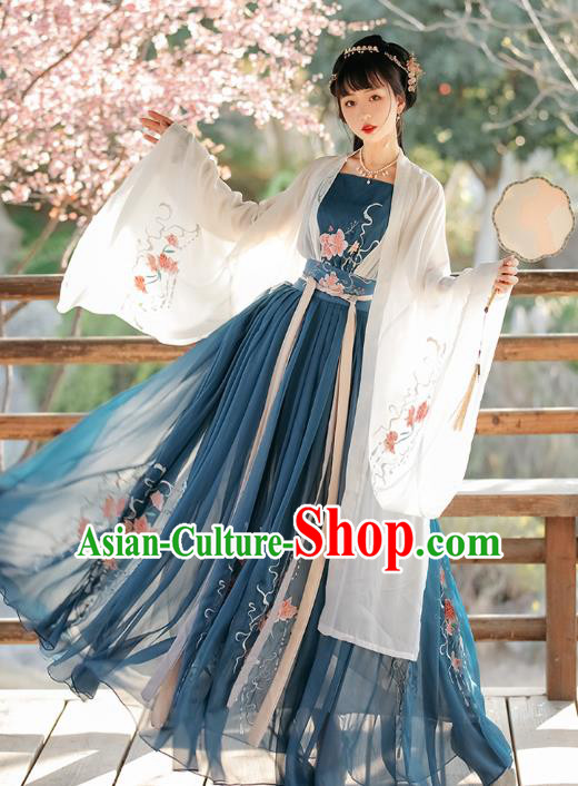 China Traditional Tang Dynasty Princess Historical Clothing Ancient Hanfu Dress Young Beauty Costumes