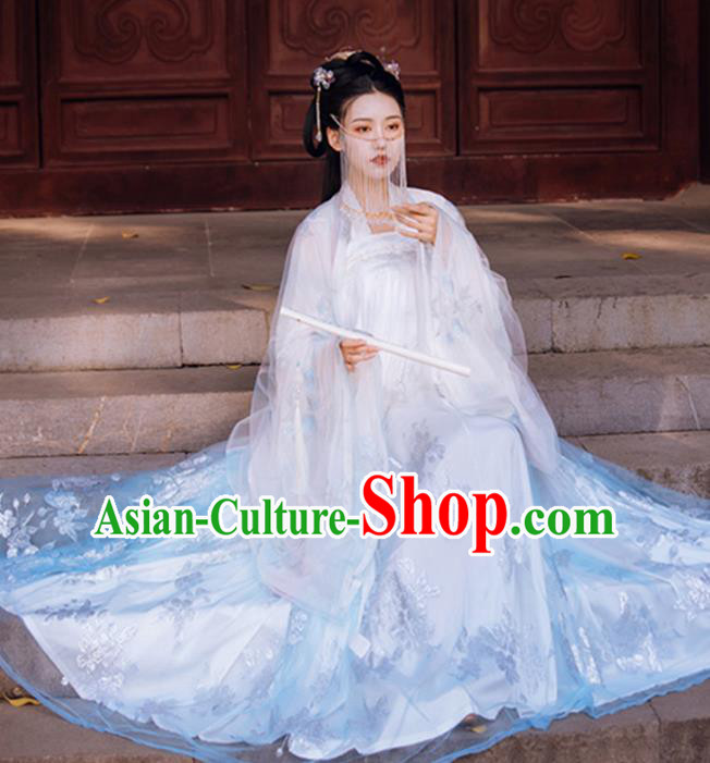 Traditional China Hanfu Dress Ancient Tang Dynasty Princess Historical Clothing Full Set