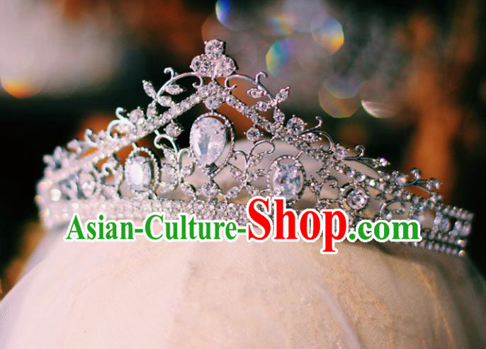 Handmade Wedding Crystal Hair Accessories Baroque Bride Royal Crown European Court Princess Headwear