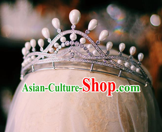 European Wedding Bride Hair Accessories Court Hair Jewelry Baroque Princess Zircon Royal Crown