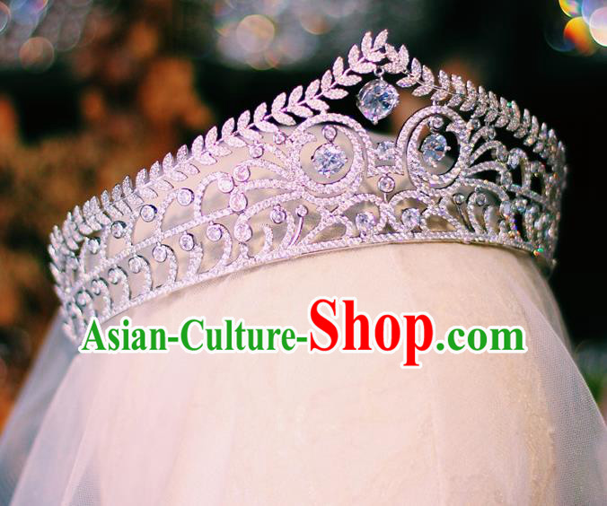 Top Women Jewelry Accessories Baroque Bride Zircon Headwear European Queen Royal Crown