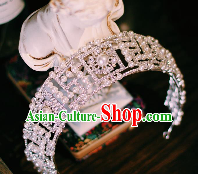 European Court Hair Jewelry Wedding Bride Hair Accessories Baroque Princess Royal Crown