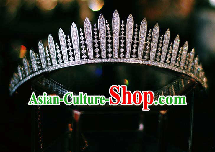 Top Grade Bride Headwear Princess Wedding Jewelry Accessories European Retro Zircon Royal Crown