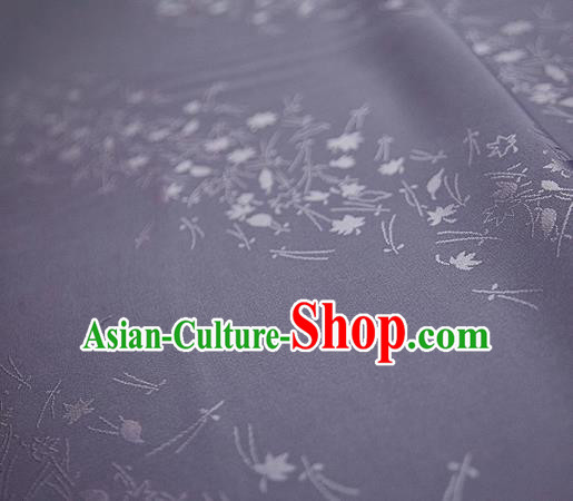 Chinese Classical Jacquard Pattern Design Light Purple Mulberry Silk Fabric Asian Traditional Cheongsam Silk Material