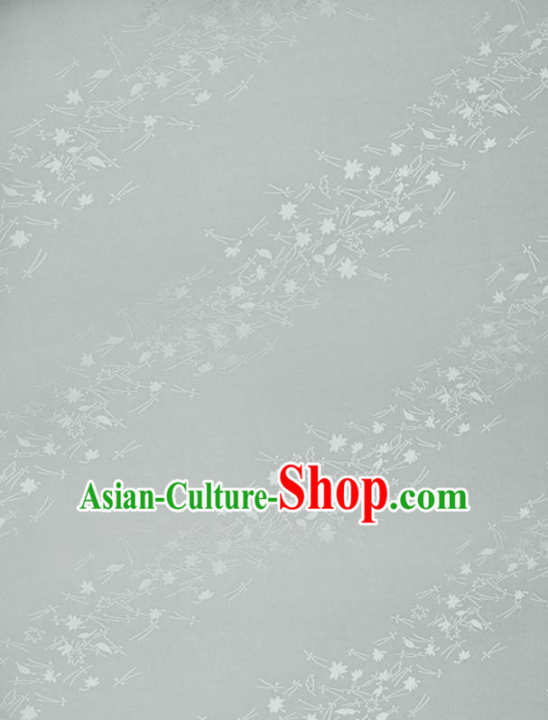 Chinese Classical Jacquard Pattern Design White Mulberry Silk Fabric Asian Traditional Cheongsam Silk Material