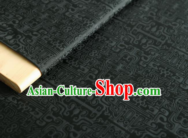 Chinese Classical Pattern Design Atrovirens Song Brocade Fabric Asian Traditional Silk Material