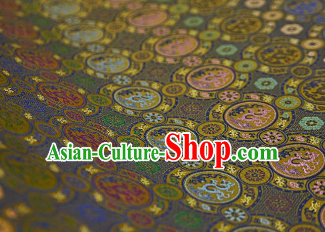 Chinese Classical Dragon Pattern Design Brown Song Brocade Fabric Asian Traditional Silk Material