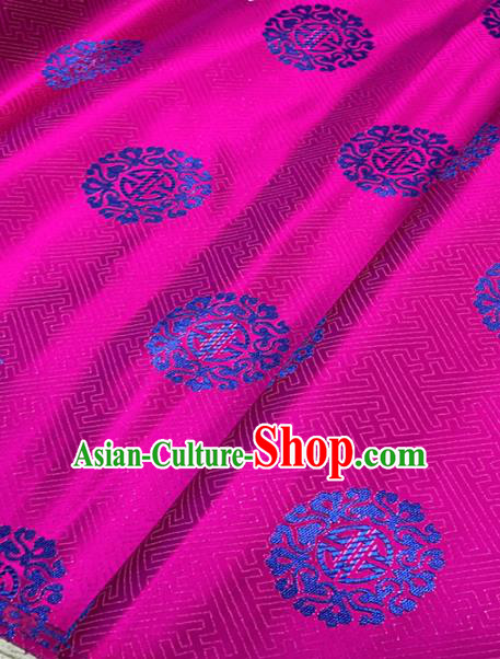 Chinese Classical Lucky Pattern Design Rosy Brocade Fabric Asian Traditional Satin Tang Suit Silk Material