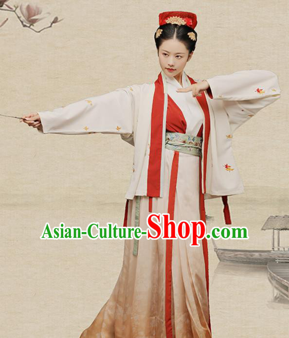 Chinese Ancient Female Swordsman Hanfu Dress Traditional Song Dynasty Heroine Liang Hongyu Costumes for Women