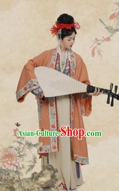 Chinese Ancient Oiran Hanfu Dress Traditional Song Dynasty Courtesan Li Shishi Costumes for Women