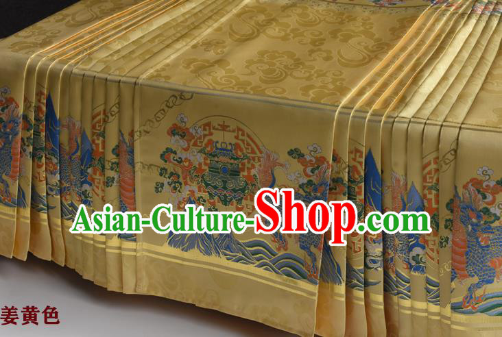 Chinese Ancient Princess Golden Brocade Horse Face Skirt Traditional Ming Dynasty Court Lady Costumes for Women