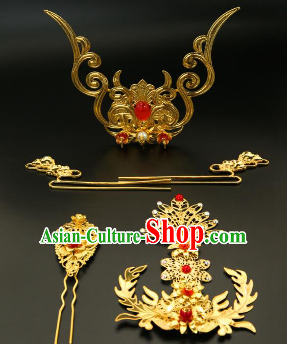 Chinese Classical Wedding Hair Accessories Ancient Bride Hair Crown Hairpins for Women