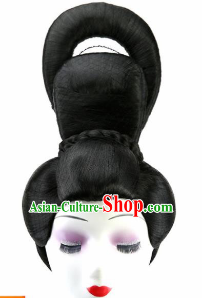 Chinese Classical Flying Dance Wigs Hair Accessories Ancient Imperial Concubine Chignon for Women