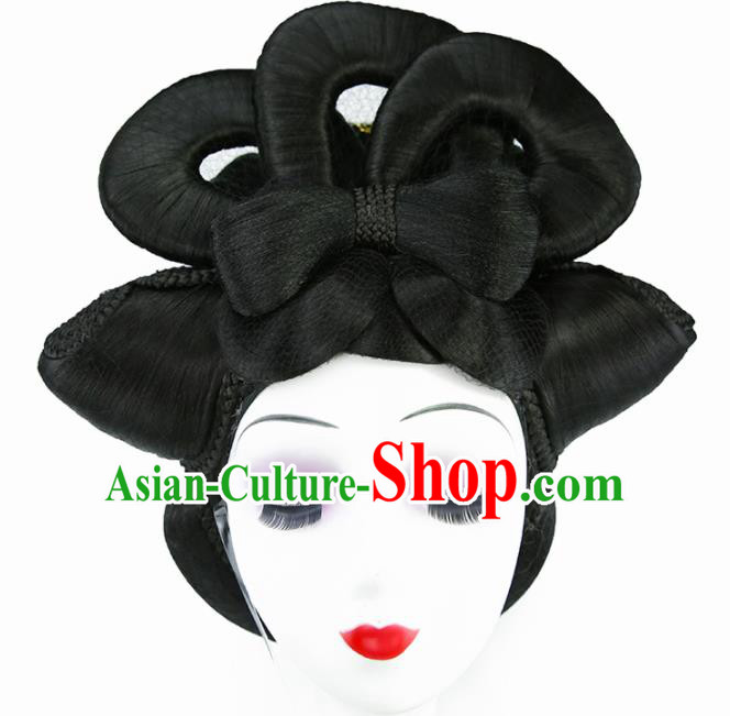 Chinese Classical Tang Dynasty Imperial Concubine Wigs Hair Accessories Ancient Royal Queen Chignon for Women