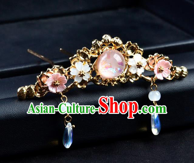Chinese Ancient Princess Pink Hairpins Traditional Classical Dance Hair Accessories for Women