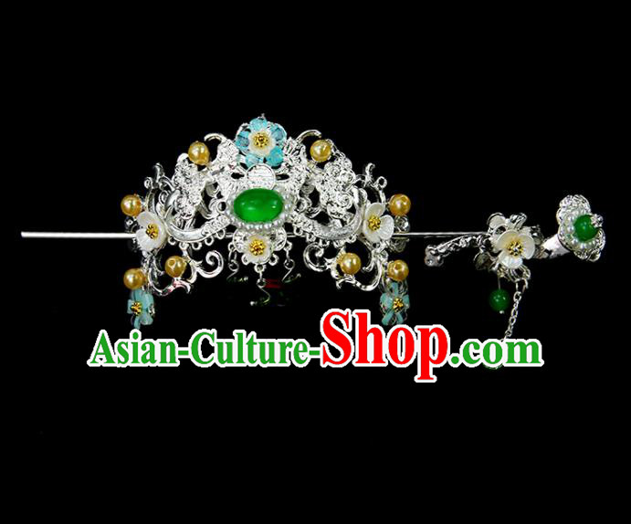 Chinese Ancient Princess Hair Crown and Hairpins Traditional Classical Dance Hair Accessories for Women