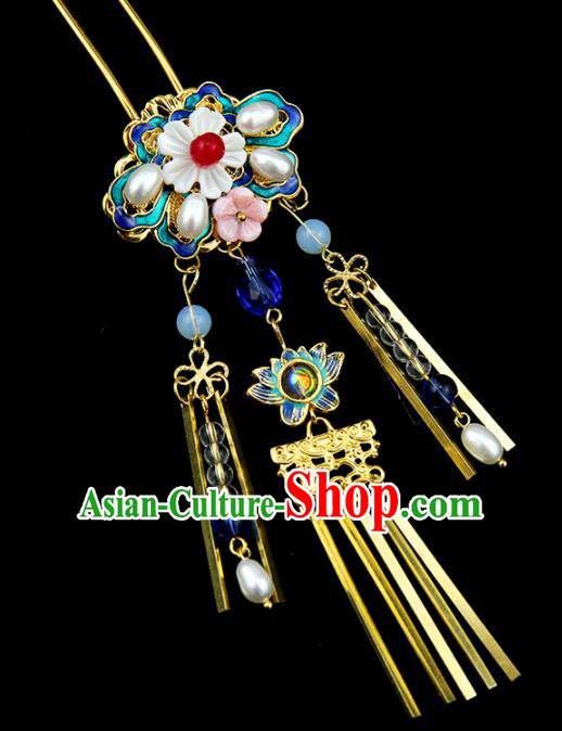 Chinese Ancient Princess Palace Tassel Hairpins Traditional Classical Dance Hair Accessories for Women