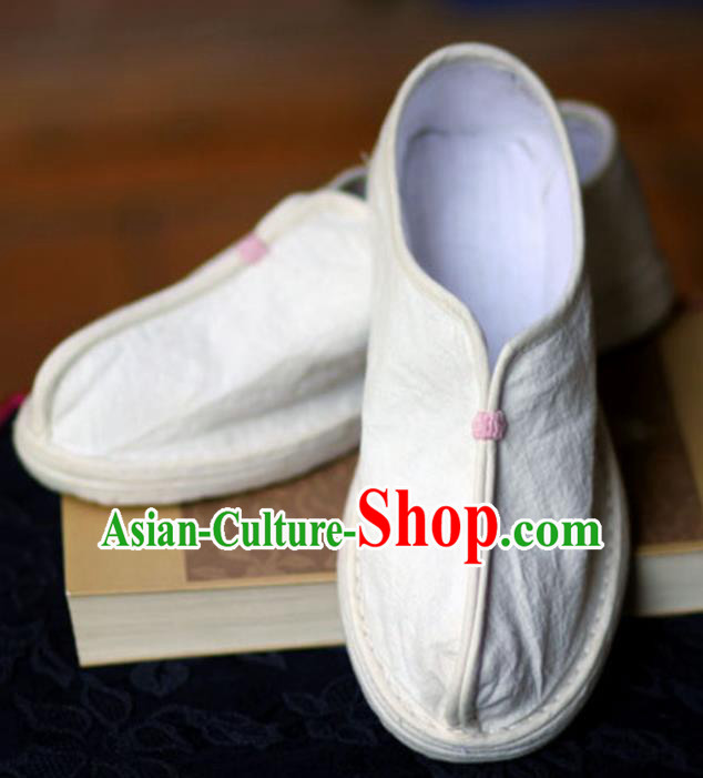 Chinese Traditional National White Cloth Shoes Hanfu Shoes for Women