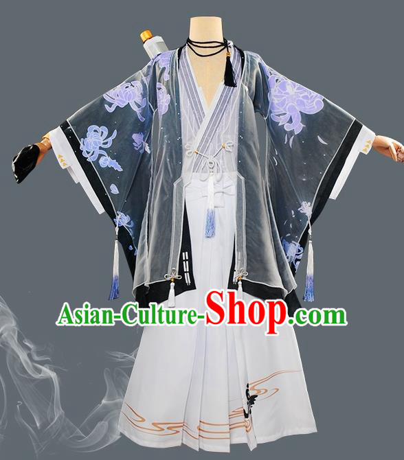 Japanese Cosplay Warrior Knight Kimono Traditional Ancient Swordsman Costume for Men