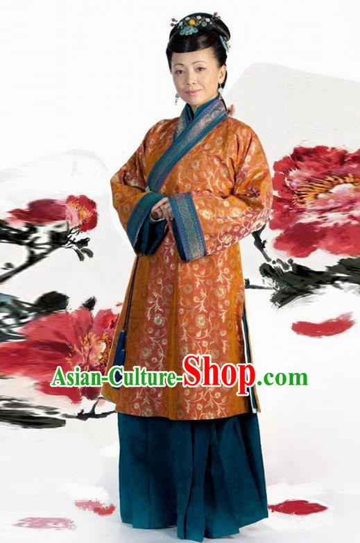 Chinese Traditional Song Dynasty Mistress Costume Ancient Landlord Shiva Hanfu Dress for Women