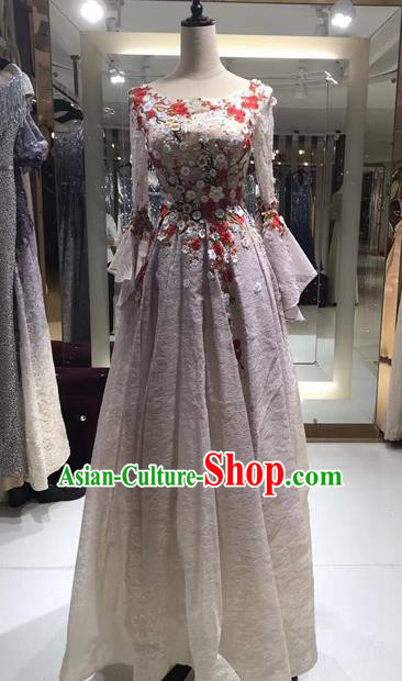 Custom Compere Lilac Full Dress Wedding Bride Costumes Top Grade Bridal Gown for Women