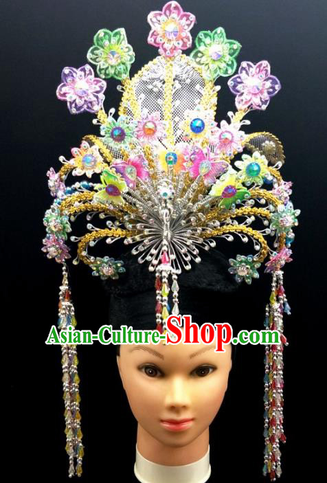 Chinese Traditional Peking Opera Queen Phoenix Hairpins Handmade Beijing Opera Diva Hair Accessories for Women