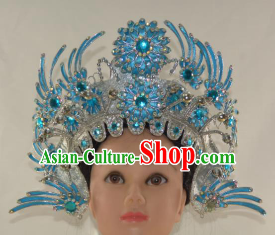 Chinese Traditional Peking Opera Female Swordsman Hat Handmade Madam White Snake Hair Accessories for Women