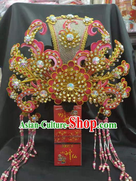 Chinese Traditional Peking Opera Phoenix Coronet Handmade Beijing Opera Queen Hair Accessories for Women