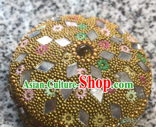 Nepal Traditional Nationality Golden Beads Jewel Case Indian Jewellery Box