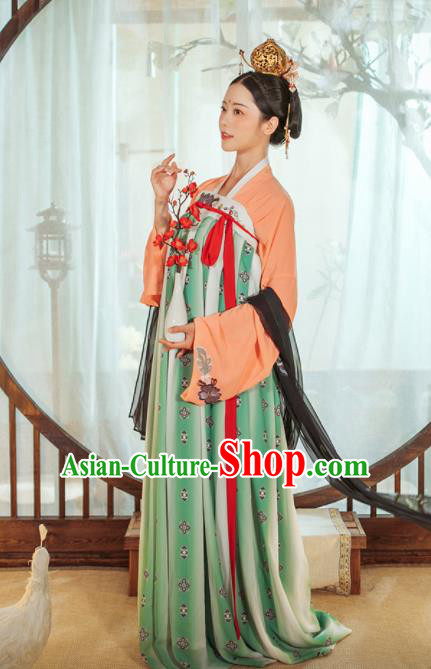 Chinese Ancient Drama Palace Lady Hanfu Dress Traditional Tang Dynasty Court Maid Costumes for Women