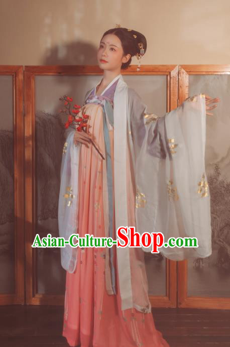 Chinese Ancient Drama Royal Princess Hanfu Dress Traditional Tang Dynasty Palace Lady Costumes for Women