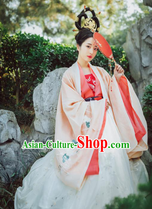 Chinese Ancient Drama Imperial Concubine Hanfu Dress Traditional Jin Dynasty Empress Dance Costumes for Women