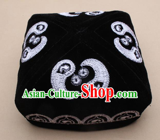 Chinese Traditional Uyghur Minority Dance Embroidered Hat Xinjiang Ethnic Headwear for Men