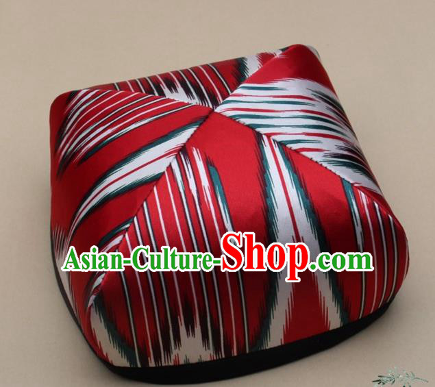 Handmade Chinese Traditional Uyghur Minority Dance Silk Hat Ethnic Nationality Headwear for Women