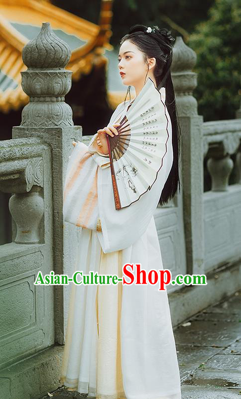 Chinese Ancient Swordswoman Hanfu Dress Traditional Jin Dynasty Female Civilian Costumes for Women