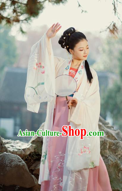 Chinese Ancient Courtesan Hanfu Dress Traditional Ming Dynasty Nobility Concubine Costumes for Women