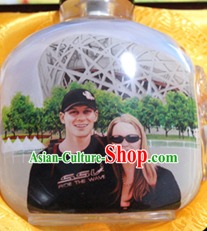 Custom Made Snuff Bottle Paint Snuff Bottles with Family Photos Personal Photo